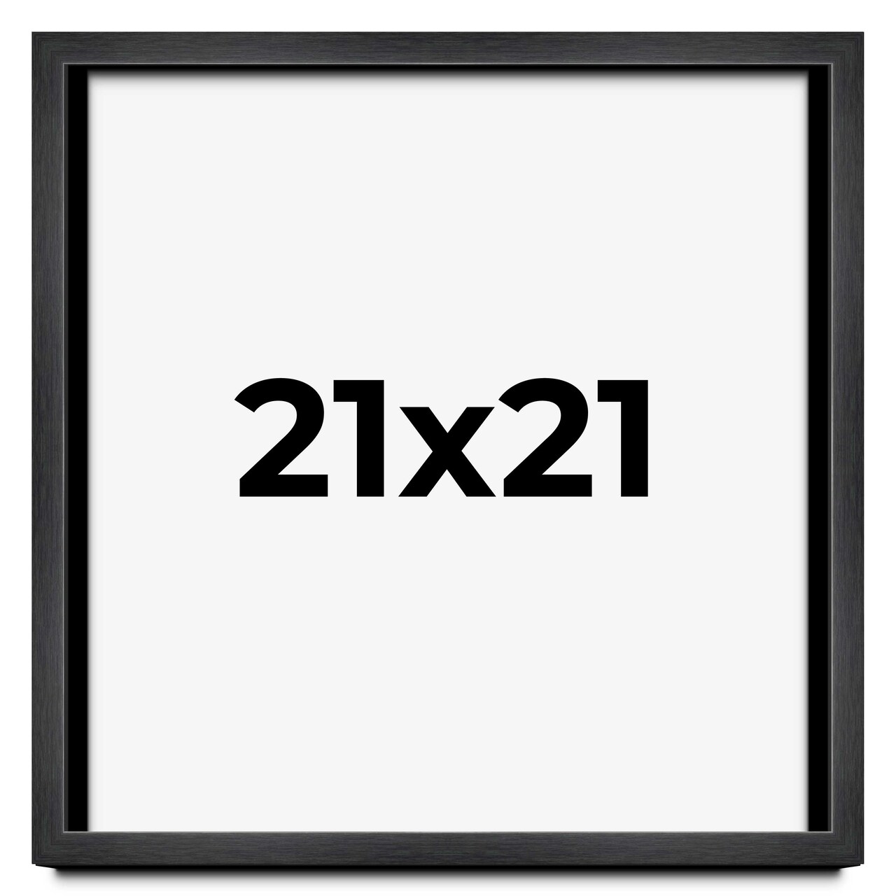 Square Shadow Box 3/4" Depth Grey Picture Frame - UV Acrylic, Backing, Hanging Hardware